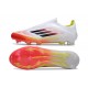 Botas adidas F50 Elite Laceless FG Blanco Negro Amarillo Solar