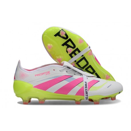 Adidas Predator Elite Tongue FG Blanco Rosa Lúcido Limón Lúcido