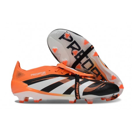 Adidas Predator Elite Tongue FG Negro Blanco Naranja