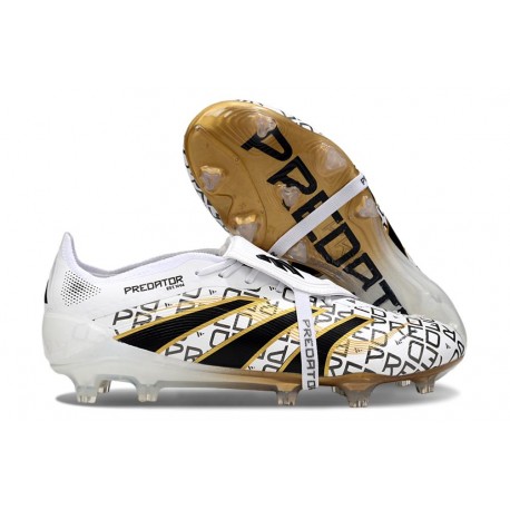 Adidas Predator Elite 25 Fold-Over Tongue Fg Blanco Negro Met Dorado