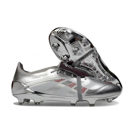 Adidas Predator Elite 25 Fold-Over Tongue Fg Plateado