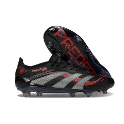 Tacos adidas Predator Elite FG Negro Gris Four Rojo Lúcido
