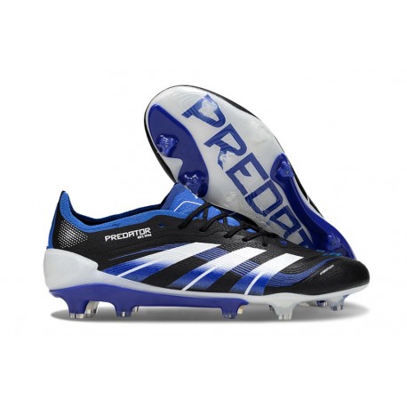 Tacos adidas Predator Elite FG Negro Azul Lúcido Blanco