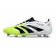 Tacos adidas Predator Elite FG Blanco Negro Limón Lúcido