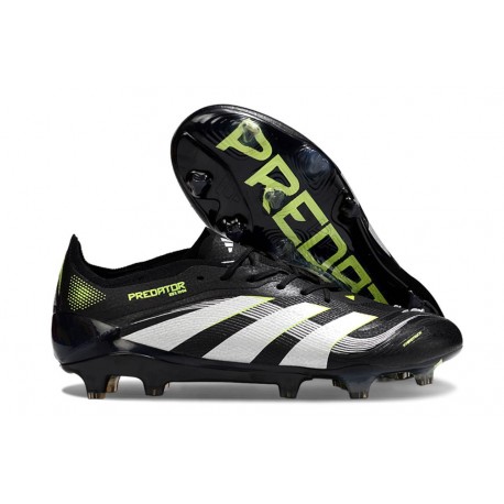 Tacos adidas Predator Elite FG Negro Blanco Limón Lúcido