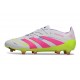 Tacos adidas Predator Elite FG Blanco Rosa Lúcido Limón Lúcido