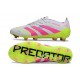 Tacos adidas Predator Elite FG Blanco Rosa Lúcido Limón Lúcido