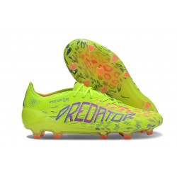 Tacos adidas Predator Elite FG Limón Lúcido Rosa Lúcido Azul Fusion