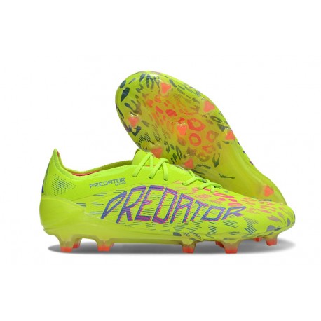 Tacos adidas Predator Elite FG Limón Lúcido Rosa Lúcido Azul Fusion