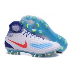 Nike Magista Obra 2 FG Zapatos de Futbol - Blanco Azul