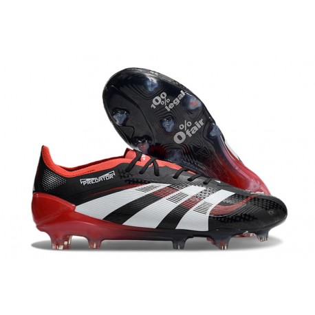 Tacos adidas Predator Elite FG Negro Blanco Rojo