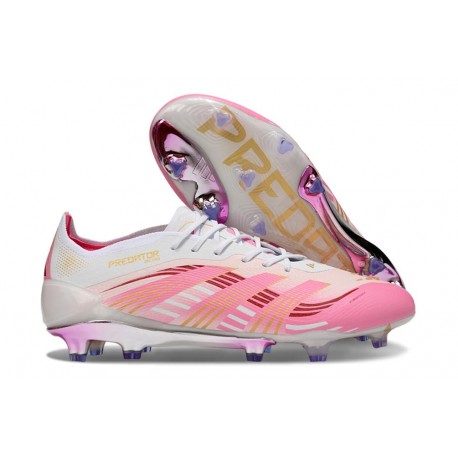 Tacos adidas Predator Elite FG Rosa Blanco