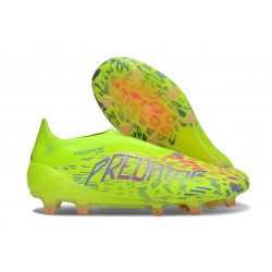 adidas Predator Elite 25 Sin Cordone FG Limón Lúcido Rosa Azul Fusion