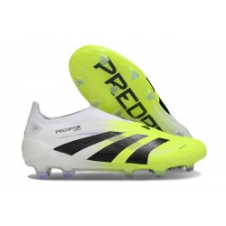 Botas adidas Predator Elite 25 Sin Cordone FG Blanco Negro Limón Lúcido