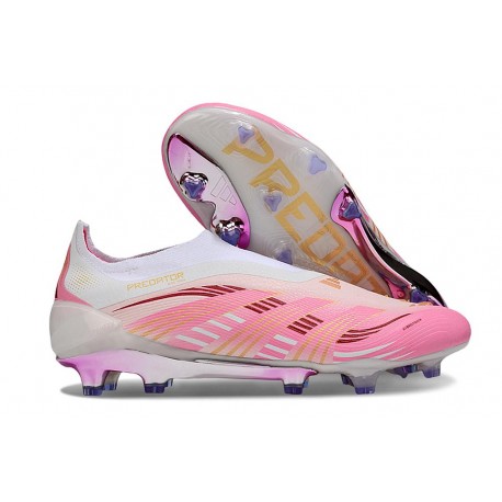Botas adidas Predator Elite 25 Sin Cordone FG Rosa Blanco