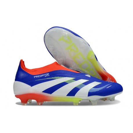 Botas adidas Predator Elite 25 Sin Cordone FG Azul Lúcido Ftwr Blanco Rojo
