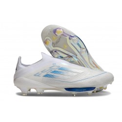 Botas de Futbol adidas F50+ Laceless FG Blanco Perla Met