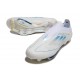 Botas de Futbol adidas F50+ Laceless FG Blanco Perla Met