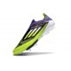 Botas adidas F50+ Laceless FG Morado Rush Ftwr Blanco Limón Lúcido