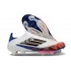 Adidas F50 Elite Laceless X Son FG Blanco Negro Rojo Vivo