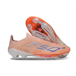 Botas de Futbol adidas F50+ Laceless FG Arancione Azul