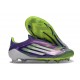 Botas adidas F50 Elite Laceless FG Morado Unity Blanco Amarillo Solar 