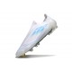 Botas adidas F50 Elite Laceless FG Blanco Perla Met Azul