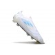 Botas adidas F50 Elite Laceless FG Blanco Perla Met Azul