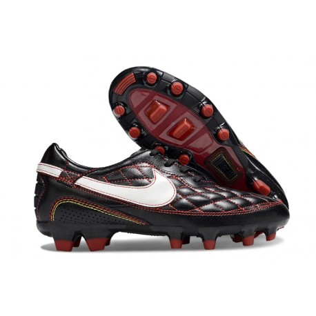 Botas Nike Tiempo Legend 10 Elite FG R10 Negro Blanco Rojo