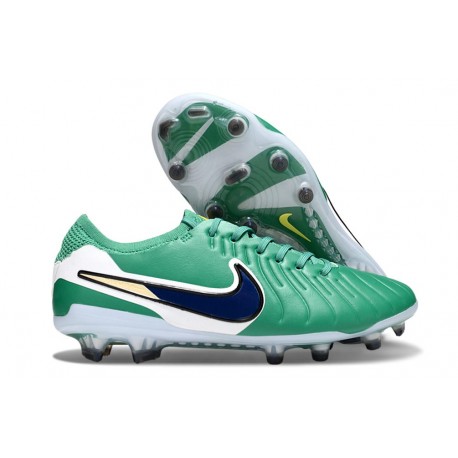 Botas Nike Tiempo Legend 10 Elite FG Stadium Verde Blanco Oscuro Obsidiana