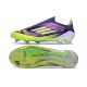 Zapatillas de Fútbol adidas F50 Elite LL FG Morado Rush Ftwr Blanco Limón Lúcido
