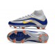 Nike Zoom Mercurial Superfly 10 Elite FG Plateada Azul Amarillo