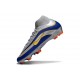 Nike Zoom Mercurial Superfly 10 Elite FG Plateada Azul Amarillo