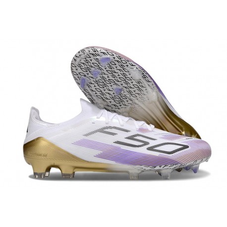 Zapatillas adidas F50 Elite FG Blanco Violeta Negro
