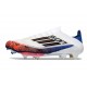 Adidas F50 Elite Laceless X Son FG Blanco Negro Rojo Vivo