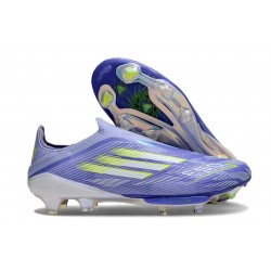Botas de Futbol adidas F50+ Laceless FG Violeta Tone Limón Lúcido Morado Rush