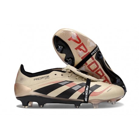 Adidas Predator Elite 25 Fold-Over Tongue Fg Platino Met Negro Rojo