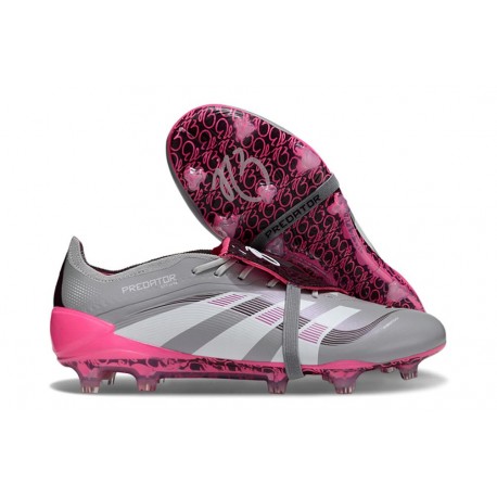 Adidas Predator Elite 25 Fold-Over Tongue Fg Gris Blanco Rosa