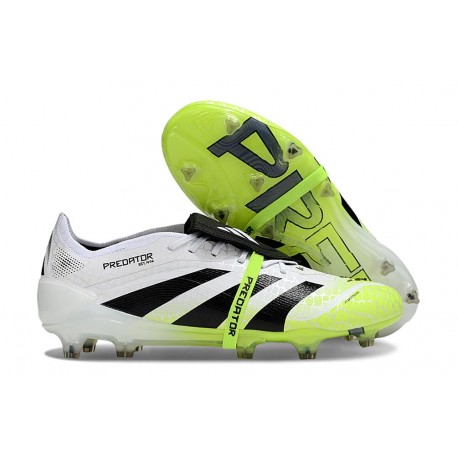 Adidas Predator Elite 25 Fold-Over Tongue Fg Ftwr Blanco Negro Limón Lúcido