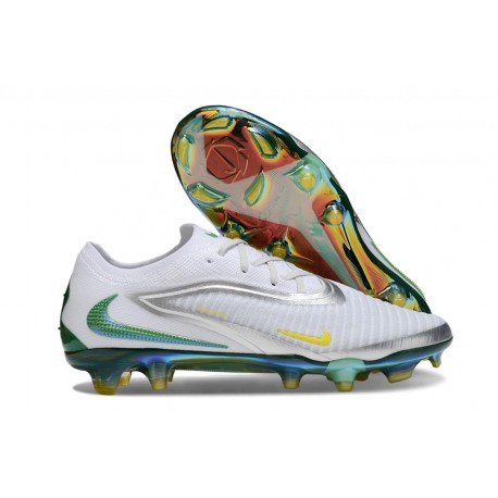 Nike Phantom 6 Elite Low FG Blanco Plateado Verde