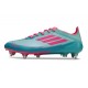 Zapatillas de Fútbol Adidas F50 Elite SG Flash Agua Rosa Lúcido Lucid Cyan