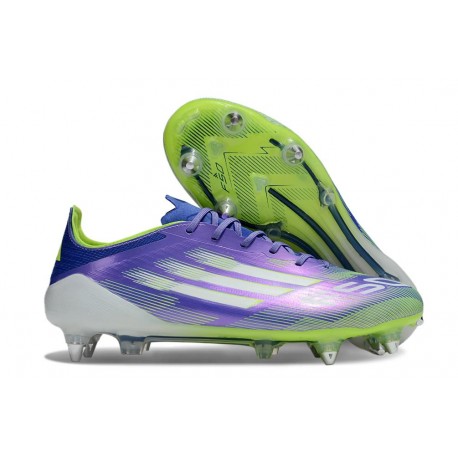 Adidas F50 Elite SG Violeta Tone Blanco Limón Lúcido Morado Rush