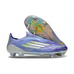 Botas de Fútbol Adidas F50 Elite LL SG Violeta Tone Limón Lúcido Morado Rush