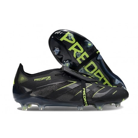 Adidas Predator Elite 25 Fold-Over Tongue Fg Negro Carbón Limón Lúcido