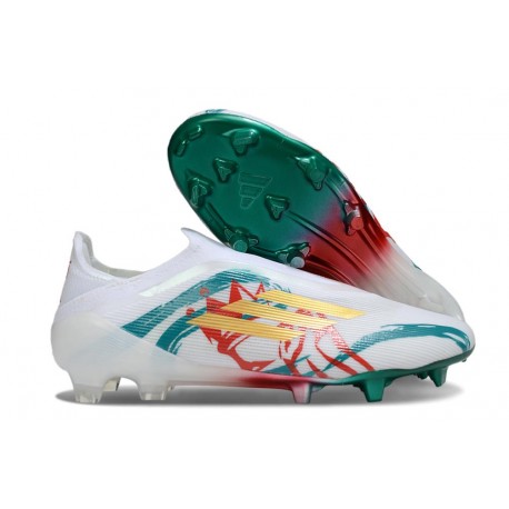 Zapatillas de Fútbol adidas F50 Elite LL FG Blanco Verde Dorado