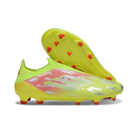 Botas de Futbol adidas F50 Elite Sin Cordones FG Amarillo Rojo