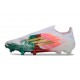 Botas de Futbol adidas F50 Elite Sin Cordones FG Blanco Verde Rosa Dorado
