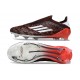 Botas de Futbol adidas F50 Elite Sin Cordones FG Marrón Plateado Rojo