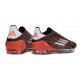 Botas de Futbol adidas F50 Elite Sin Cordones FG Marrón Plateado Rojo