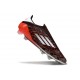Botas de Futbol adidas F50 Elite Sin Cordones FG Marrón Plateado Rojo